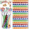 Teling Christmas Stackable Pencils Bulk with Eraser Translucent Pencil Multi