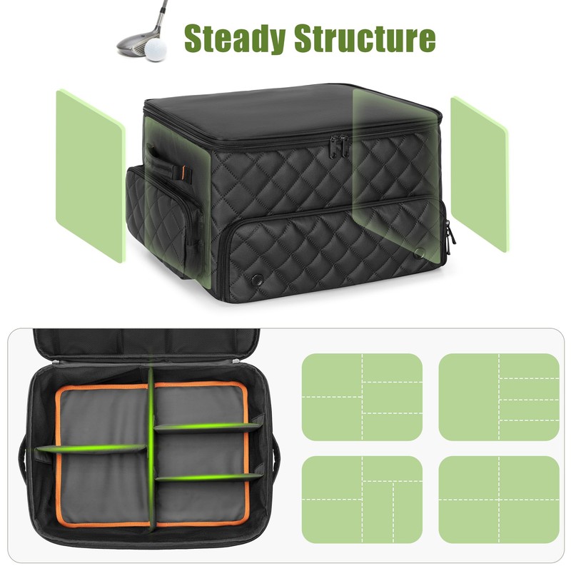 PGmoon 2 Layer Golf Trunk Organizer, Golf Car Storage Organizer