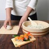 Kichgather 14.2 Inch Wooden Sushi Rice Bowl Hangiri Sushi Oke