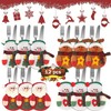 Christmas Cutlery Holder, Pack of 12 Santa Claus Cutlery Bag