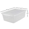 Anbers 16 Quart Clear Latching Storage Containers with Lid, Plastic