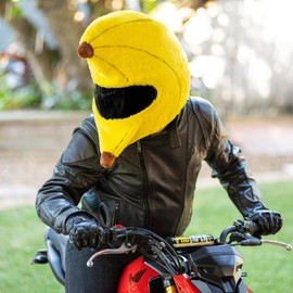 Moto Loot Cover for Motorcycle Helmet - Fun Rides and Gifts (Cover Only, Helmet Not Included) - Banana