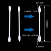 Precision Makeup Cotton Swabs, Double-Ended XL Cotton Buds with Pointed