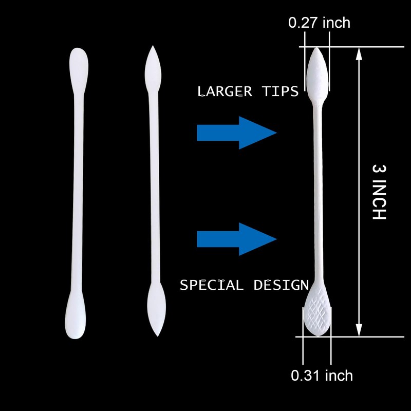 Precision Makeup Cotton Swabs, Double-Ended XL Cotton Buds with Pointed