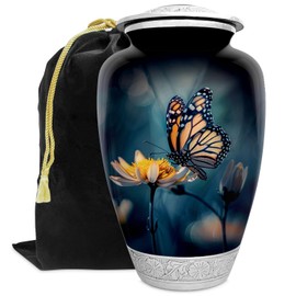 Butterfly Urn for Human Ashes | Large Handcrafted Funeral Memorial | Decorative Cremation Urn for Women and Men
