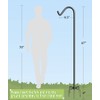 Garbuildman 76 Inch Tall Shepherd Hooks with 5-Forked Base, Adjustable