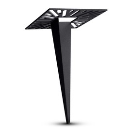 SSC-LUXon Hauki Universal Ground Spike for Garden Lights, Sockets, Path Lights, Garden Lamps - Ground Anchor, Ground Anchor, Garden Fixing Including Screws and Accessories, Pack of 4