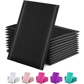 GSSUSA Bubble Mailers 6x10" Black Bubble Mailer 50 Pack Padded Envelopes Small Packaging Mailing Envelope Bags Shipping Bag Bulk Pack Self Seal Package Mail Packing Business Supplies, Black 50-Pack