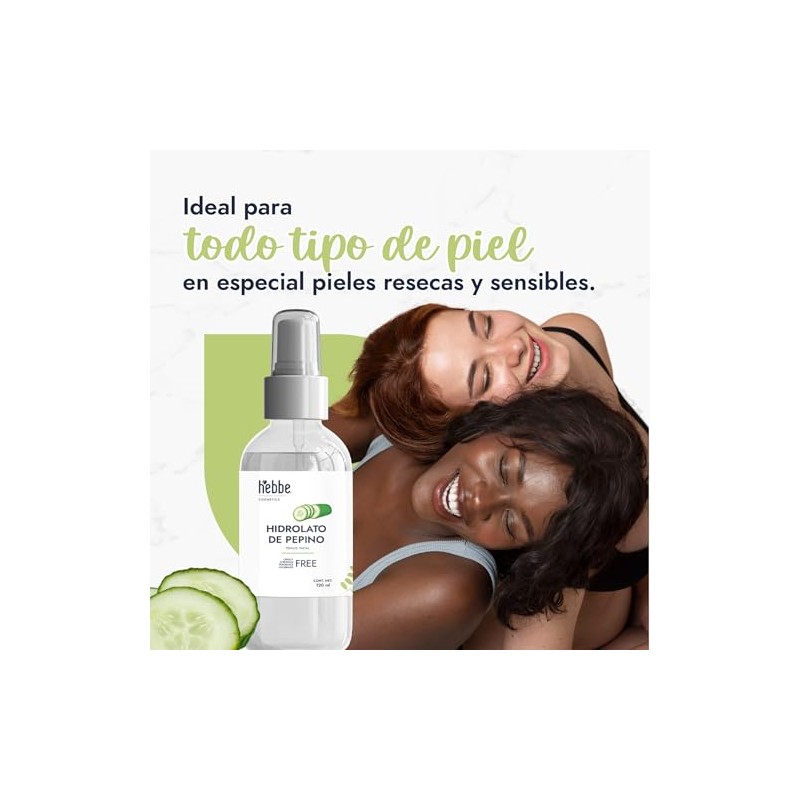 HEBBE Hidrolato De Pepino 120 Ml | Tónico Facial Refrescante