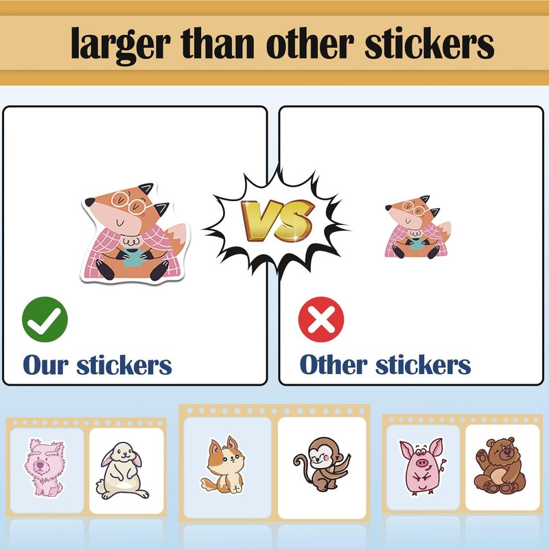 CUTELIILI Cute Waterproof Stickers, Water Bottle Stickers for Kids,Random Stickers