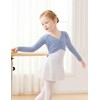Avrigirl Kids Girls Ballet Wrap Tops Long Sleeve Crop Dance
