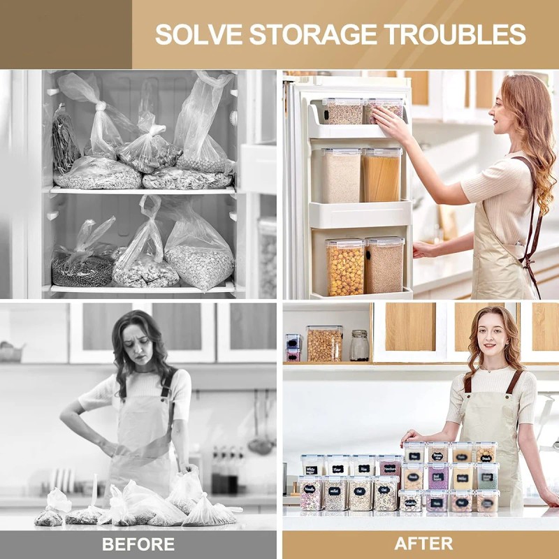 Moisture proof sealed food storage container set bisphenol A free