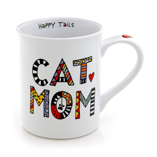 Our Name is Mud “Cat Mom” Porcelain Mug, 16 oz.
