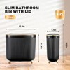 Supteron Bathroom Trash Can with Lid 3.1 Gallon Narrow Trash