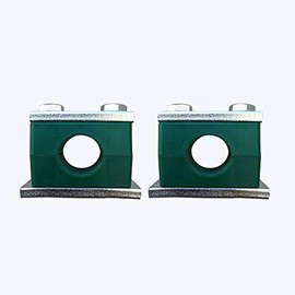 POWERTOOL Plastic Pipe Clamps 38mm Outer Diameter Pipe Clips Metric Hydraulic Pipe Clamp for Oil Water Gas Pipe Line Fixing (Pack of 2)