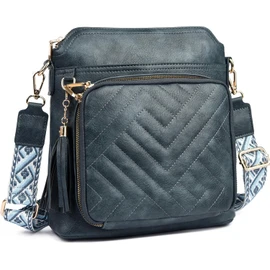 Travistar Bolsa Crossbody Mujer, Bandolera Mujer Cuero PU, Protección RFID Antirrobo, Bolso de Hombro con Múltiples Bolsillos