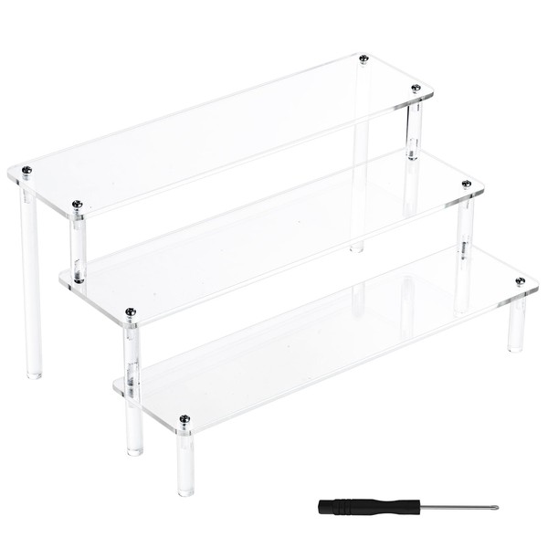 Kinsinder Acrylic Display Stand 3 Tier Clear Acrylic Stands Display