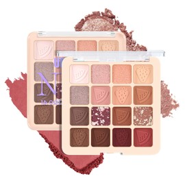 Apooliy 16 Farben Farbenfrohe Lidschattenpalette, Mattes Und Glitzerndes Lidschatten-Makeup, Leuchtende Lidschattenpaletten, Mischbar, Einfach Zu Erstellen Dramatische Glamour-Looks