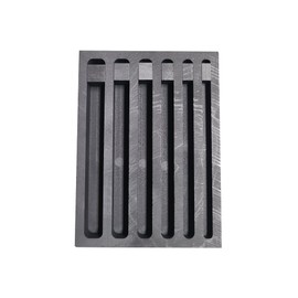 OTOOLWORLD Gold Silver Graphite Ingot Mold Mould Crucible for Melting Casting Refining, Long Strip Graphite Mold (6 Strips 110x80x15MM(Inner Photo Sizes))