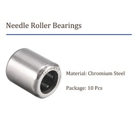 Kozelo 10 Pcs HF0612 Needle Roller Bearings [6mm ID x 10mm OD x 12mm Width] One Way for Agricultural Equipment with Steel Cage
