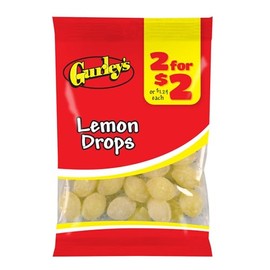 Gurley's Zesty Lemon Drops, Refreshing Hard Candy with Real Lemon Juice (Pack of 12)