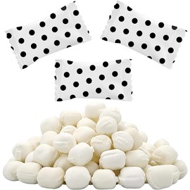 Fruidles Big Dots Buttermints, Mint Candies, After Dinner Mints, Butter Mint Candy, Fat-Free, Kosher Certified, Individually Wrapped - Black (55 Pieces)