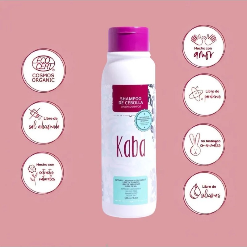 Kit Kaba 1 Shampoo De Cebolla 1 Acondicionador Con Ceramidas