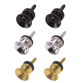 Cheerock 6Pcs Guitar Strap Locks Set, Metal Guitar Strap Buttons Lock, 3 Color Guitar Straps Lock for Acoustic, Ukulele, Martin, Banjo, Electric And Bass Guitars