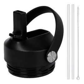 HORUIJA Straw Lid for Yeti Rambler Mouth, Lids with Straw and Flexible Handle for Yeti Rambler 12 18 32 40 64 oz, Sport Water Bottle Cap Accessories Replacement Top with Flexible Handle