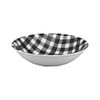UPware Gingham Melamine Bowl Set, Round Bowls for Pasta, Rice,