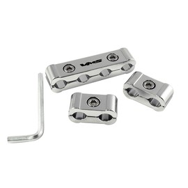 VMS RACING 3pc piece CHROME Billet Aluminum Spark Plug Cables WIRE SEPARATORS Dividers Organizers Holders Kit Set Compatible with 8mm 9mm 10mm wires Nissan Toyota VW Volkswagen