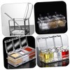 ABOOFAN 1Set Transparent Seasoning Jar Kit Compartment Spice Container Set