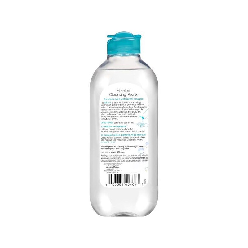 Garnier 가니어 미셀라 워터 포 워터프루프 메이크업 보습 페이셜 클렌저