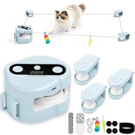Juguetes para Gatos Interactivos,Cat Running Wheel Interactive Cat Toy con Canto de Pájaro,Ejercicio Automática para Gatos,Juguetes para Gatos con Vel