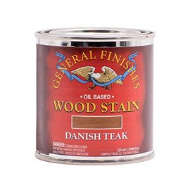 General Finishes Oil Based Penetrating Wood Stain, 1/2 Pint, Danish Teak