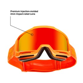 100% OKAN Goggle Replacement Lens - HiPER Dual Pane Mirror True Gold Lens