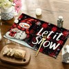 Christmas Snowman Placemats Set of 4 Let It Snow Table
