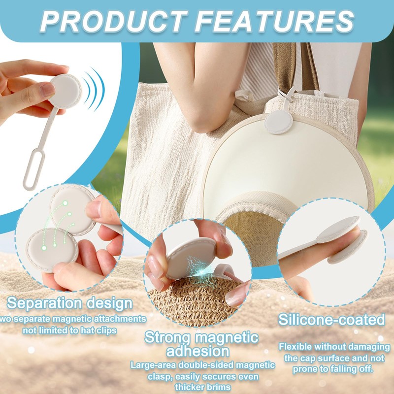 AABDTYYD Magnetic Hat Clip for Travel, Durable Hat Clips for