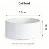 Porcelain Pet Vessel Bowl Ceramic Dog Dish 15cm 18cm Sturdy