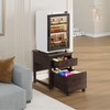 Rresyet Mini Fridge Stand with Movable Drawer, Heavy Duty Fridge