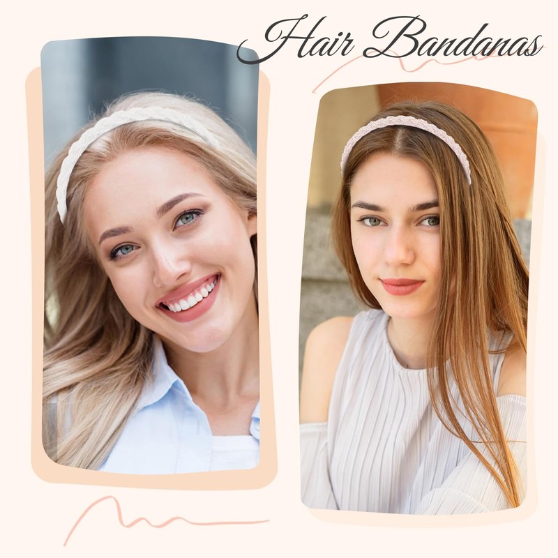 TELAIN Perlen Stirnbänder für Damen und Mädchen, 10er Pack Metall