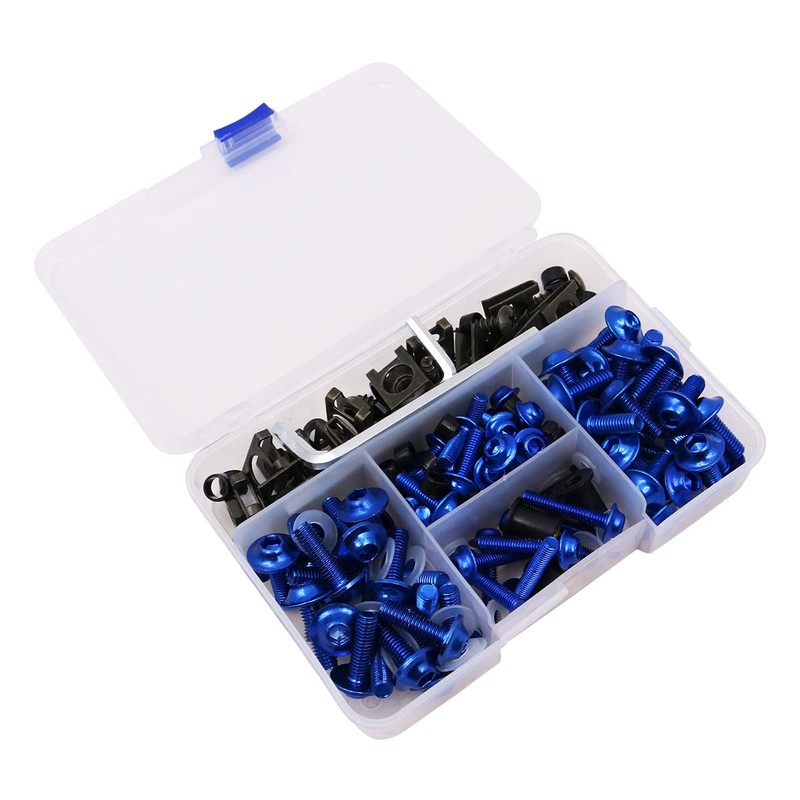 Tiardey Universal 177Pcs Motorcycle Fairing Bolts & Nuts Kit Bodywork