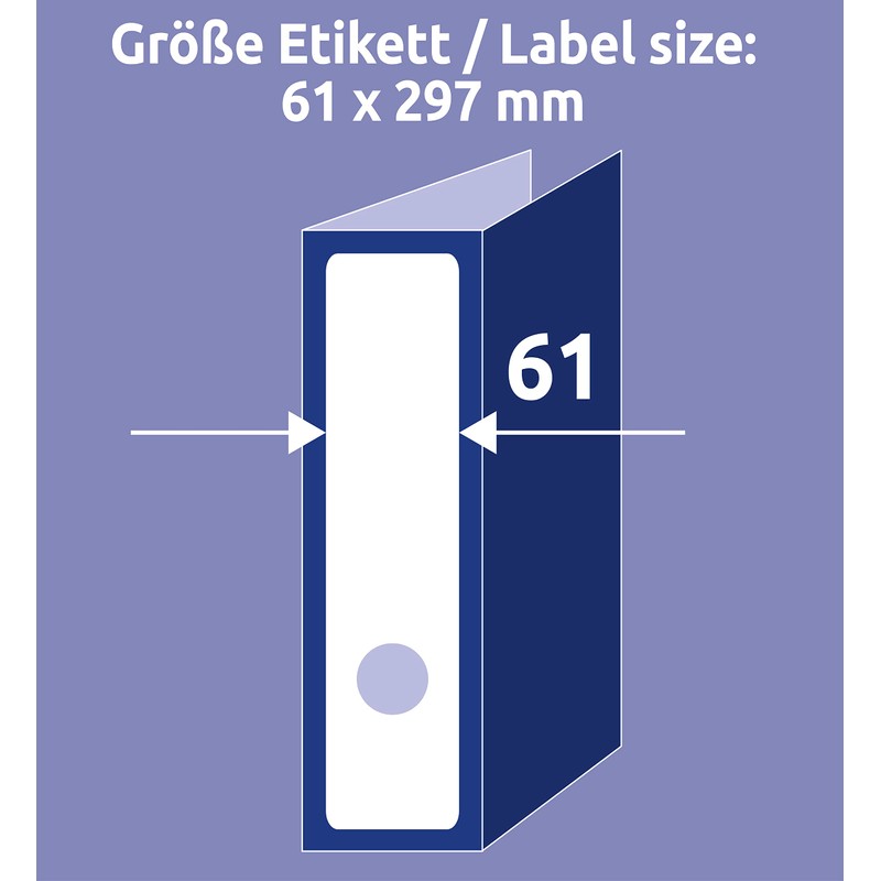 Avery Zweckform L4759-10 File Labels 297x61 mm White 10 Sheets
