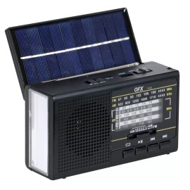 QFX R-36 3-In-1 Rechargeable AM/FM/SW1-SW4 6-Band Solar Radio +Flashlight+US