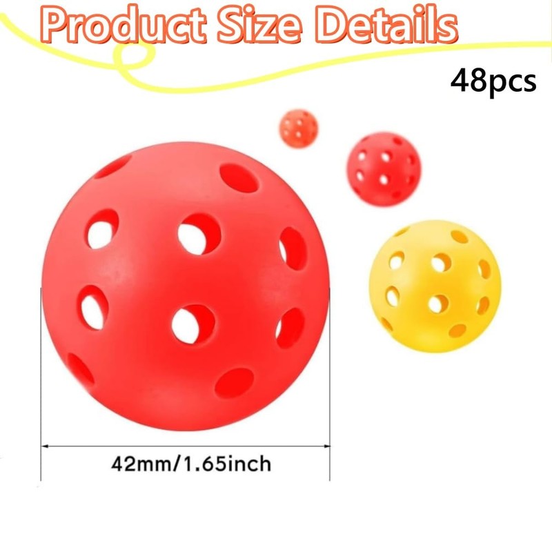 Jindizi 48 Pcs Golf Practice Balls, Air Flow Hollow Practice