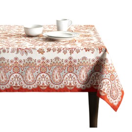 Maison d' Hermine Cachemire 100% Cotton Tablecloth for the Kitchen, Dinner, Tabletop, Party Decoration, Weddings, Thanksgiving/Christmas (Rectangle, 140 cm x 180 cm)