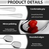 HAYGEM Set of 4 Stainless Steel Teaspoons, Thickened and Widened