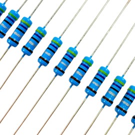 MOKMMKIT 40 Values 1200 Pieces Resistor Kit 1 Ohm-1M Ohm 1/2W ±1% 0.5 Watt Metal Film Resistors Assortment Kit