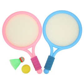 1 Pair Kids Badminton Racket Tennis Racket Exercise Balance Kids Racket Cute Kids Racquet with Badminton Rubber Ball