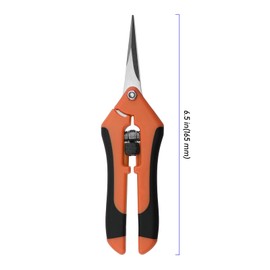 ZEONHEI Pack of 4 16.5 cm Hand Secateurs, Harvesting Shears, Flowering Shears, Planting Scissors, Branch Place Planting Scissors, Flower Scissors for Cut Flowers and Branches, Straight Blade, Orange